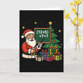 67 Teacher Santa Christmas Six Seven Meme Brainrot Kaart (Gele Bloem)