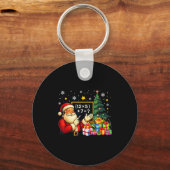 67 Teacher Santa Christmas Six Seven Meme Brainrot Sleutelhanger (Voorkant)