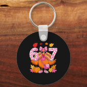 67 Thanksgiving Funny Turkey 67 Turkey Six Seven G Sleutelhanger (Voorkant)