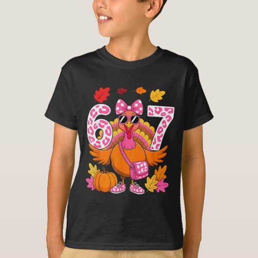67 Thanksgiving Funny Turkey 67 Turkey Six Seven G T-shirt (Voorkant)