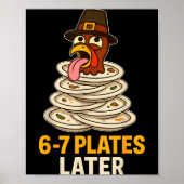 67 Thanksgiving Funny Turkey 6-7 Meme Six Seven Bo Poster (Voorkant)