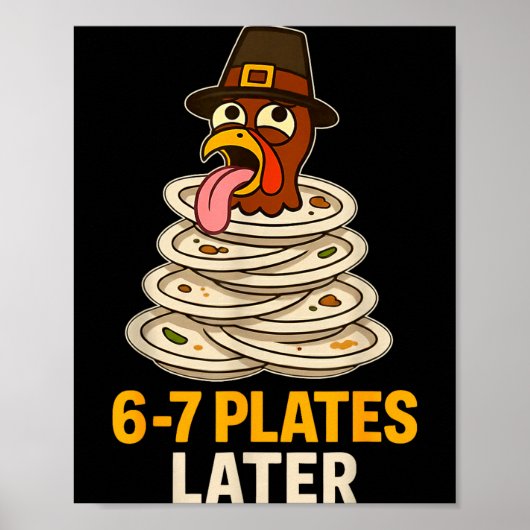 67 Thanksgiving Funny Turkey 6-7 Meme Six Seven Bo Poster (Voorkant)