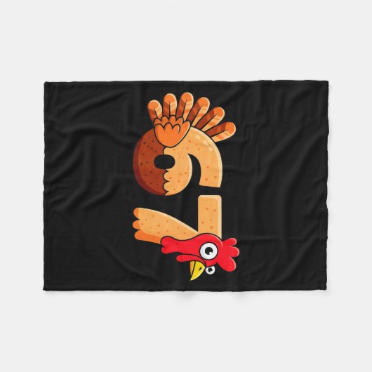 67 Thanksgiving Funny Turkey Thanksgiving 67 Turke Fleece Deken (Voorkant (Horizontaal))