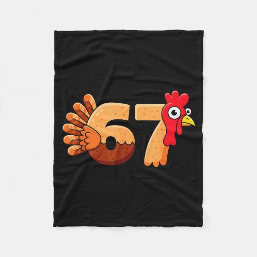 67 Thanksgiving Funny Turkey Thanksgiving 67 Turke Fleece Deken (Voorkant)