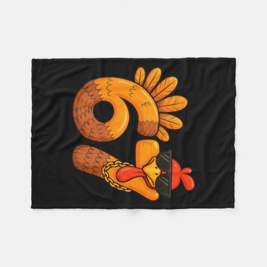 67 Thanksgiving Funny Turkey Thanksgiving 67 Turke Fleece Deken (Voorkant (Horizontaal))