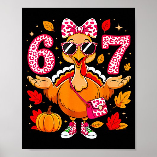 67 Thanksgiving Funny Turkey Thanksgiving 67 Turke Poster (Voorkant)