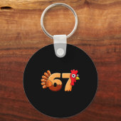 67 Thanksgiving Funny Turkey Thanksgiving 67 Turke Sleutelhanger (Voorkant)