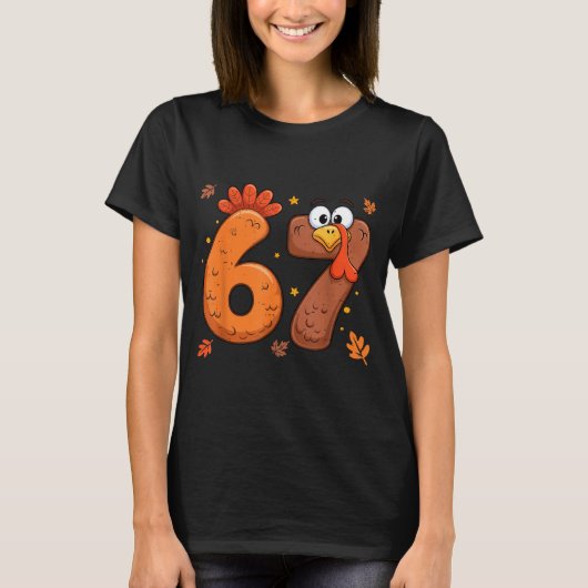 67 Thanksgiving Funny Turkey Thanksgiving 67 Turke T-shirt (Voorkant)