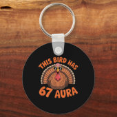 67 Thanksgiving Kalkoen 6 7 Middelbare School Dank Sleutelhanger (Voorkant)