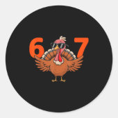 67 Thanksgiving Middle School 6 7  Ronde Sticker (Voorkant)