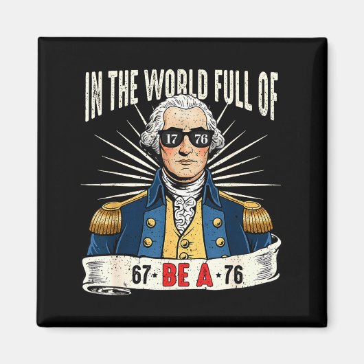 67 tot 76 Grappige George Washington Geschiedenis Magneet (Voorkant)