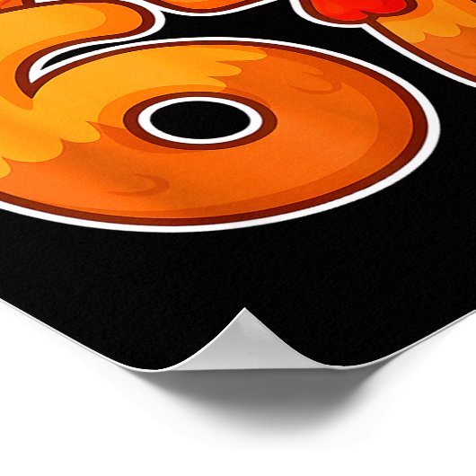 67 Turkey Thanksgiving Funny Cute Fall Six Seven D Poster (Hoek)