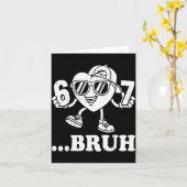 67 Valentijn Bruh Six Seven Meme Hart 6 7 Jongens  Kaart (Gele Bloem)