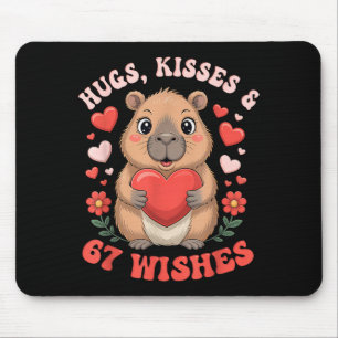 67 Valentijn Capybara Wensen Schattig Meme Harten Muismat
