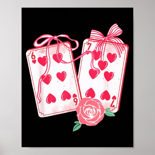67 Valentijn Mahjong Grappige Zes Zeven Meme Coque Poster (Voorkant)