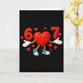 67 Valentijnsdag Zes Zeven Cute Harten 6 7 Meme Ge Kaart (Gele Bloem)
