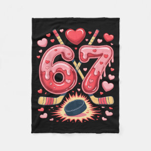 67 Valentijnshockey Hart Ontwerp Schattige IJshock Fleece Deken