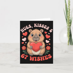 67 Valentijnskaarten voor Capybara's Cute Meme-har Kaart
