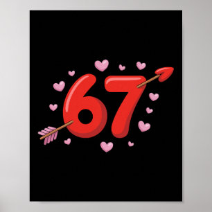 67 Valentijnsmeme Schattig 67 Harten En Bloemen Va Poster