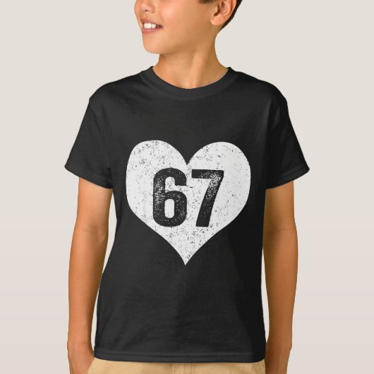 67 Valentine Funny Six Seven 6 7 Meme Gen Alpha Sl T-shirt (Voorkant)