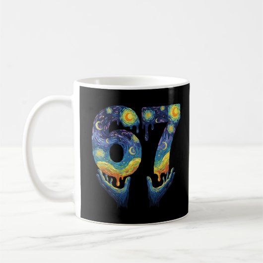 67 Van Gogh Starry Night Ice Cream Drip Funny Koffiemok (Links)