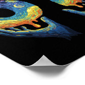 67 Van Gogh Starry Night Ice Cream Drip Funny Poster (Hoek)