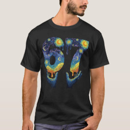 67 Van Gogh Starry Night Ice Cream Drip Funny T-shirt