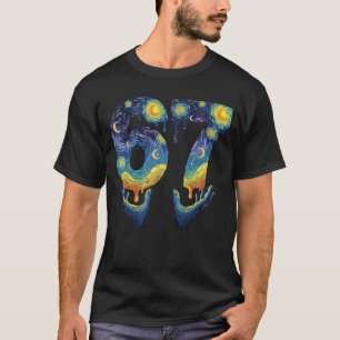 67 Van Gogh Sterrennacht Ijs Drip Grappig T-shirt