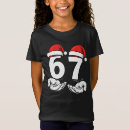 67 Verjaardag zes zeven meme cadeau voor kinderen T-shirt