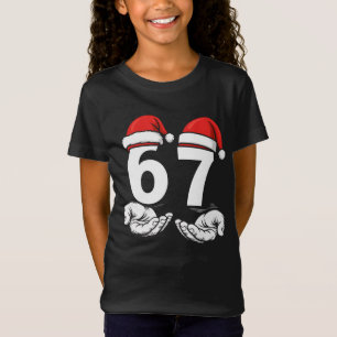 67 Verjaardag zes zeven meme cadeau voor kinderen T-shirt