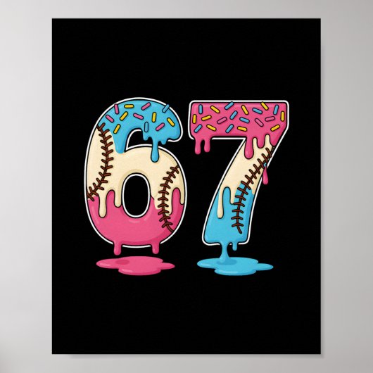 67 Verkoop Ijs Drip Meme Zes Zeven Gen Alpha Fu Poster (Voorkant)