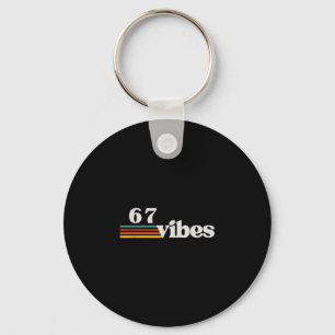67 Vibes 2025 6 7 Meme Trendy Retro Grappige Uitdr Sleutelhanger
