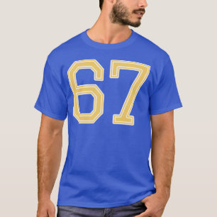 67 Vintage Varsity Retro College Stijl T-shirt