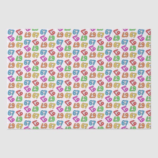 "67" Virale Confetti Tissuepapier (Voorkant)