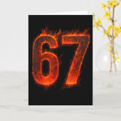 67 Vlam Nummer Zes Zeven Meme 67 Kind _1 Kaart (Gele Bloem)