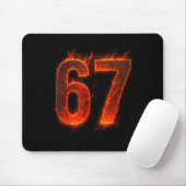 67 Vlam Nummer Zes Zeven Meme 67 Kind _1 Muismat (Met muis)