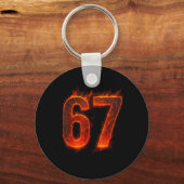 67 Vlam Nummer Zes Zeven Meme 67 Kind _1 Sleutelhanger (Voorkant)