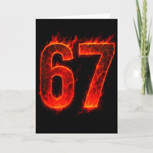 67 Vlam Nummer Zes Zeven Meme 67 Kind Kaart (Voorkant)