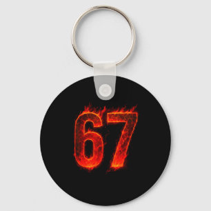 67 Vlam Nummer Zes Zeven Meme 67 Kind Sleutelhanger