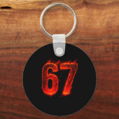 67 Vlam Nummer Zes Zeven Meme 67 Kind  Sleutelhanger (Voorkant)