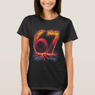 67 Vlam Nummer Zes Zeven Meme 67 Kind  T-shirt