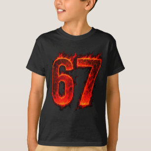 67 Vlam Nummer Zes Zeventig Meme 67 Kind T-shirt