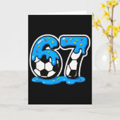 67 Voetbal Ijs Drip Brain Rot Meme  Kaart (Gele Bloem)