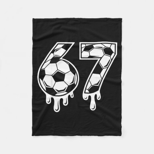 67 Voetbal Ijs Drip Gen Alpha Zes Zeven Meme  Fleece Deken (Voorkant)