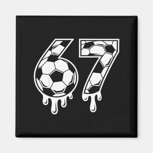 67 Voetbal Ijs Drip Gen Alpha Zes Zeven Meme Magneet