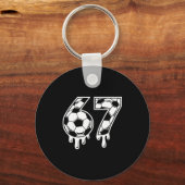 67 Voetbal Ijs Drip Gen Alpha Zes Zeven Meme  Sleutelhanger (Voorkant)