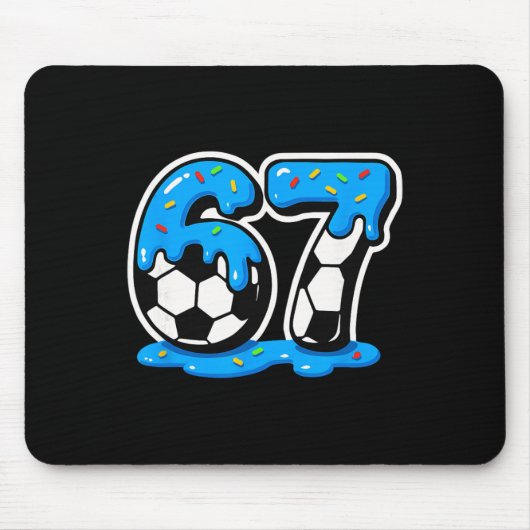 67 Voetbal Ijs Drip Hersenrot Meme Muismat (Voorkant)