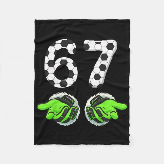 67 Voetbal Keeperhandschoenen Voor Jeugd Fleece Deken (Voorkant)