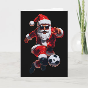 67 Voetbal Kerstman Zes Zeven Meme Kerst Sport Man Kaart