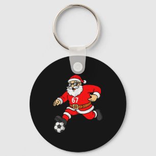 67 Voetbal Kerstman Zes Zeven Meme Kerst Sport Man Sleutelhanger